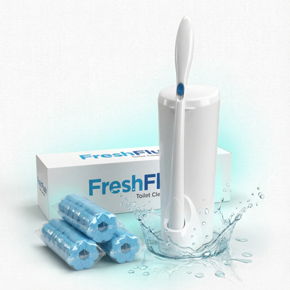 FreshFlush комплект с 64 гъбички за хигиенно почистване на тоалетна