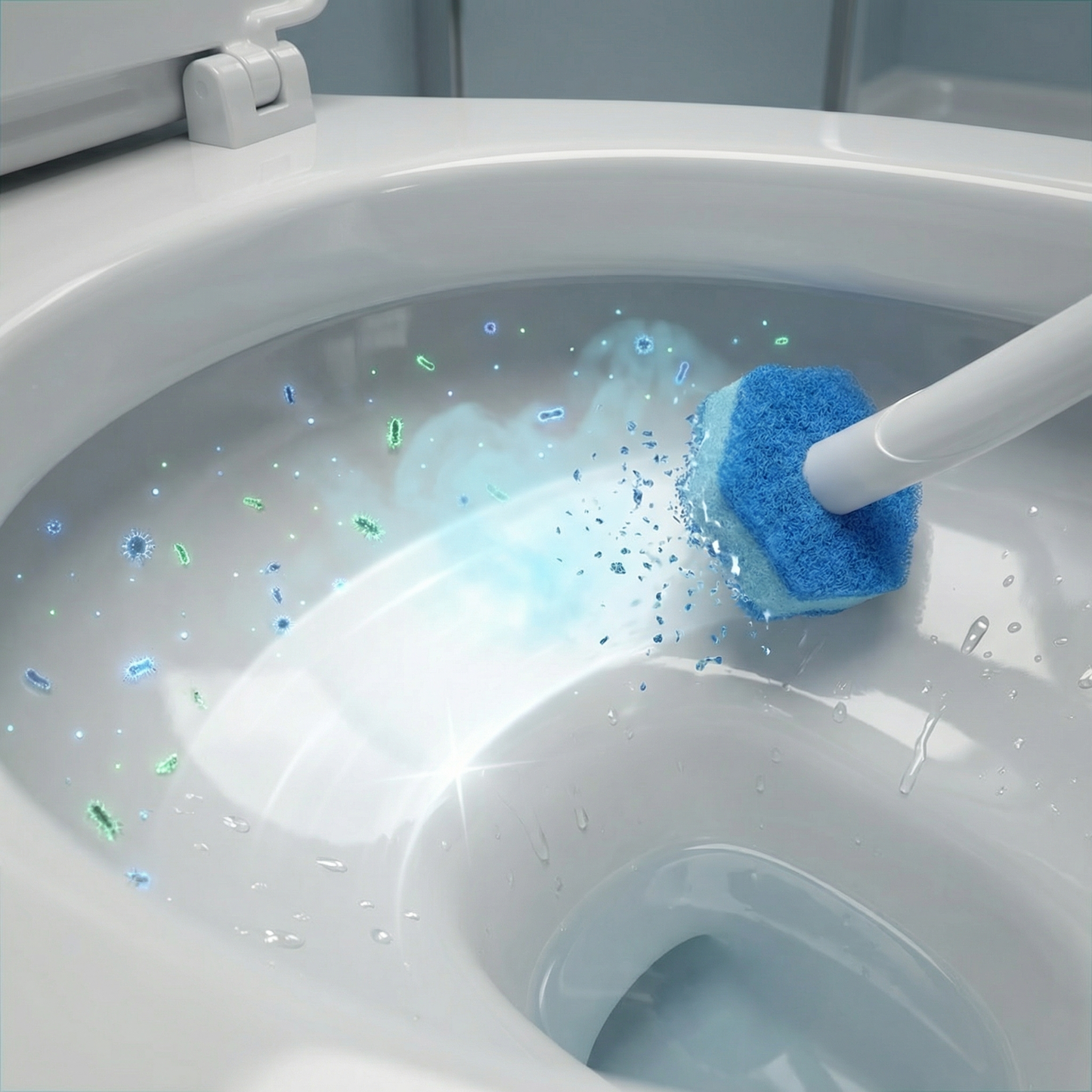 FreshFlush комплект с 64 гъбички за хигиенно почистване на тоалетна