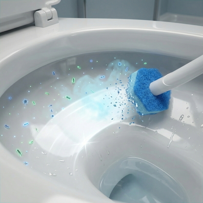 FreshFlush комплект с 64 гъбички за хигиенно почистване на тоалетна